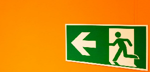 Exit Sign Orange Background
